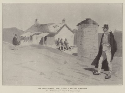 La guerra greco-turca, fuori da un fortino di frontiera da Charles Auguste Loye